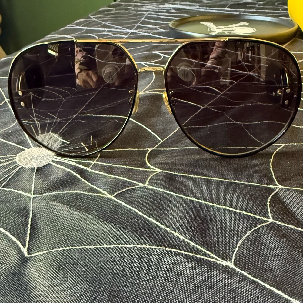 Dior Stylish Black Aviator Sunglasses